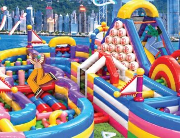 Hong Kong's First HK-Themed Inflatable Carnival Bounces Into Town Giant Egg Tarts, Trams And Bun Tower Slides Take Over The Great Lawn