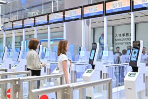 hong kong airport e-channel visitors. how to gain faster entry